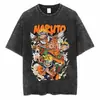 Camiseta Oversize de Algodón para Hombre con Estampado Vintage de Anime Japonés Streetwear