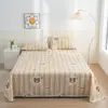 Juego de Sábanas de Tres Piezas Estilo Girly de Satén y Tela Gruesa Cardada con Encaje Juego de Ropa de Cama Clásico Nuevo Primavera y Verano 2026
