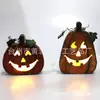 Linternas de Calabaza Decorativas de Madera para Halloween, Decoración de Fantasmas y Cementerio Diseños Creativos