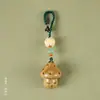 Sândalo natural escultura fofo fofo cura pequeno cogumelo pingente criativo DIY chaveiro de celular Pingente de joia