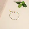 Nova Joia Popular Transfronteiriça de Aço Inoxidável para Mulheres, Olho do Diabo Retrô, Olho Versátil com Gotejamento de Óleo, Pulseira Geométrica Simples