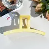 Pinza de Tiburón en Forma de T con Patrón de Mármol de Gama Alta para Cabello Semirrecogido en la Parte Trasera de la Cabeza, Estilo Coreano Pinza Grande de 13 cm para Mujeres