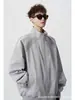 2026 Nueva Chaqueta Bomber Retro con Cuello Alto para Hombre Aspecto Desaliñado Atractivo Sensación de Alta Gama Abrigo Chaqueta de Béisbol Americana Corta de Hombro Recto Tendencia
