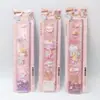 Regla de Arena Líquida de My Little Pony de Dibujos Animados para Estudiantes, para Dibujar Líneas Rectas y Onduladas, Regla Multifuncional Inyectada con Aceite