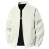 Jaqueta Nova Masculina Casual Versátil Tendência Gola Baseball Jovem Tamanho Grande Primavera e Outono Roupa Exterior Versátil Jaqueta Bomber