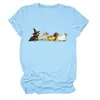 Amazon eBay Tienda Independiente Linda y Divertida Versátil para Mujer Perro Salchicha Fantasma Cuello Redondo Manga Corta Camiseta