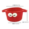 Cesta de Armazenamento Personalizável de Corda de Algodão Trançada com Alça Cesta de Armazenamento Essencial para Dormitório Organizador de Mesa de Desenho Animado