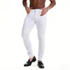 Comércio Transfronteiriço Jeans Skinny Masculino de Cor Clara, Calça Longa Stretch Slim-Fit, Calça Tendência de Design para o Verão Jovem