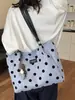 Bolsa Feminina de Verão Estampada Bolinhas Alça de Ombro Baguete 2026 Nova Casual para o Dia a Dia Bolsa Tote Pequena de Axila