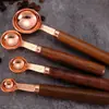 ¡Wow! Juego de Tazas y Cucharas Medidoras de Acero Inoxidable, Cuchara Medidora para Condimentos, Juego para Hornear Dorado con Recubrimiento de Titanio, Taza Medidora con Escala