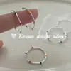 Diseño Estilo Ins Dongdaemun de Corea del Sur Joyería Plateada Brillante Plata de Ley S925 Anillo Dopamina Colorido Estilo Apilado Elegante