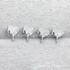 Aleación de titanio ASTMF-136 diamante fluido amor G23 titanio nuevo amor labio uña pendiente piercing joyería cabeza