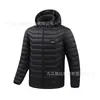 Chaqueta de algodón calefactable Zona Transfronteriza 37 con interruptor de cuatro controles, abrigo con capucha de talla grande europea y americana, abrigo de algodón calefactable USB de temperatura constante para exteriores