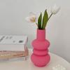 Estilo Francés Púrpura Taro Vidrio Florero Medio Antiguo Alto Grado Suave Restaurante Florero Arreglo Floral Alto Grado Decorativo Florero Adornos