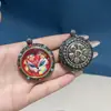 Pingente Protetor Thangka Pintado à Mão em Cinábrio Zakilam Pintado Benmingfo Eficaz Cinábrio Pintado à Mão