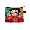 Bolsa de monedas de dibujos animados Miss Betty Estampado LOVE Cierre de cremallera Almacenamiento Bolsa pequeña Portátil para niñas Llavero para monedas Venta al por mayor