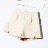 Shorts de alfaiataria feminino verão cintura alta 2021 Novo Preto fino solto linha A perna larga emagrecedor peça externa calça casual