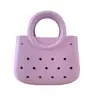 Bolsa de Cosméticos Impermeable de Color Puro Eva Popular Transfronteriza Bolsa de Playa Bolso de Mano Eva de Moda con Agujero de Anillo Recortado