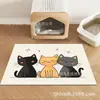 Alfombrilla para el suelo para mascotas transfronteriza, Alfombrilla absorbente de agua y antideslizante de tierra de diatomeas, Salvamanteles a prueba de salpicaduras para alimentar mascotas (gatos y perros), Fácil de limpiar, Dropshipping