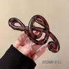 Grampo de Cabelo em Forma de Flor Extra Grande de 13cm Estilo Francês, Acessório de Cabelo Grampo Tubarão Fosco Estilo Floresta Menina para Primavera e Verão