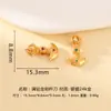 Pingente Vajra Banhado a Ouro Prata 925 com Zircônia Estrela e Lua Contas de Bodhi Acessórios para Joias DIY