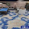 Alfombra de Piso Gruesa para Sala de Billar, Resistente al Desgaste, a la Humedad, Alfombra Impresa Comercial de Cobertura Total, Sala de Billar de Hotel Resistente al Fuego y Retardante de Llama