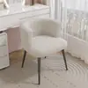 Sofá perezoso de lana de cordero de moda, silla de manicura, silla de computadora para niñas, sofá individual para vestidor, tocador de maquillaje