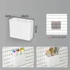 Estante de Almacenamiento de Tablero Perforado para el Hogar Sin Taladro Organizador de Tablero Perforado Montado en la Pared de la Cocina Estante de Metal para la Pared del Baño