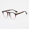 581012 Montura gruesa artística ovalada TR japonesa y coreana retro para hombre, montura de gafas para miopía con degradado para reparación de rostro liso, moda para mujer