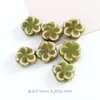 Rábano verde con forma de hueso, cuentas de cerámica, pulsera, collar, accesorios, cuentas sueltas, material para joyería hecha a mano DIY, cuentas