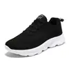 Tênis esportivo sapatos masculinos sapatos de malha para estudantes sapatos de malha de primavera respirável masculino sapatos casuais masculinos preto antiderrapante sapatos de pai