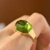Anel Estilo Gema Colorida Libai Cristal Colorido Joia Original Baoman Novo Estilo Diamante Multifacetado Cheio de Fogo