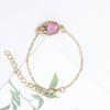 Suministro de fábrica Pulsera de venta caliente europea y americana espécimen de mariposa flor seca pulsera de joyería de flor eterna para novias regalo para estudiantes