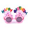 TikTok com Internet Óculos de Aniversário Vermelhos Festa de Aniversário Óculos de Foto Engraçada Adereços de Decoração de Bolo de Aniversário