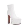 2024 comércio exterior novas botas curtas lantejoulas pontiagudas salto grosso super salto alto zíper lateral moda plus size passarela botas femininas
