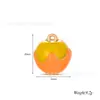 Colgante de Fruta de Dibujos Animados con Goteo de Aceite de Acero Inoxidable - Berenjena Papaya Manzana Piña Plátano Caqui DIY Collar Pulsera