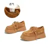 Zapatos canguro de piel de vaca de primera capa, nuevos mocasines de otoño 2026 que aumentan la altura, zapatos de mujer de moda con suelas de piel de oveja de primera capa