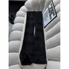 Calça xadrez tie-dye estilo retrô americano azul marinho para homens, calça de outono de perna reta flare com um visual esportivo emagrecedor e casual