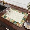Alfombrilla Retro de Lujo Ligero para Encimera de Barro Diatomeas Resistente a la Suciedad Alfombrilla de Drenaje para Fregadero de Cocina Taza de Agua Secado Rápido Sin Lavado
