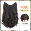Peluca de mujer de cabello largo de una sola pieza en forma de U extensión de cabello artificial esponjoso invisible sin costuras parche de verano onda grande peluca rizada pieza