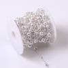 Cadena de cobre con perlas hecha a mano, accesorios para el cabello, pendientes, cadena de cuentas, borla, accesorios antiguos para el cabello