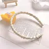 Diadema Nueva de Perlas para Primavera y Verano Diadema Versátil para Lavado Facial Accesorios para el Cabello para Mujer Conjunto de Tocado de Tela Plegada de Alta Gama
