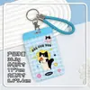 Cubierta Deslizante Porta Tarjetas de Gato ABS Tarjeta Escolar de Estudiante Portatarjetas de Agua Insignia para Colgar en el Cuello para Hombres y Mujeres Portatarjetas de Identificación Cubierta Protectora Dibujo Animado