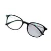 Armazón de gafas redondo grande de semi-titanio ultraligero para hombre y mujer armazón de gafas simple armazón de gafas de TR color verde olivo M8294