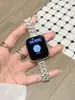 Correa de Metal para Reloj con Forma de Y de Acero Inoxidable y Diamantes Adecuada para Apple Watch iWatch 12ª Generación 11/10Ultrase