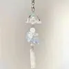 Pingente de garrafa de desejo de estrela, corrente para celular DIY, decoração fofa estilo ins, sino dos ventos, alça de bolsa, chaveiro, corrente para pendurar
