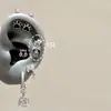 Fofo Querido Combinação Kt Cat Studs Médicos de Titânio para Orelha Piercing na Orelha Studs para Osso da Orelha Studs de Diabo Studs Cocleares Versátil de Nicho