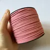 Cordón de Cuero Gamuzado de 3 mm Cordón Trenzado Coreano Hecho a Mano DIY Terciopelo Doble Cara Cuero Sintético Cordón de Terciopelo Lazo Seda
