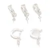 Colgante de collar de perlas de oro de 18 quilates relleno, preservación del color, cierre de mosquetón, cierre universal microincrustado con pasador de ojo, base vacía, accesorios, accesorios para manualidades
