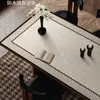 Mantel de Mesa de Cuero de Lujo Retro Estilo Francés, Resistente a Manchas y Fácil de Limpiar, Limpiable con Paño, No Lavable, Mantel de Mesa Comedor Cortable